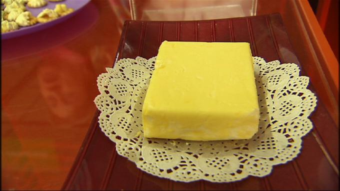 Embora escrito "margarina Cream", mas com manteiga têm nada a ver