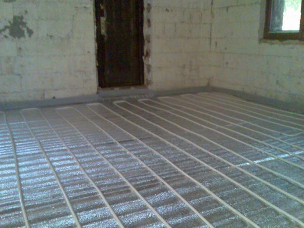 piso quente - disposição linear