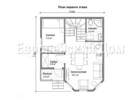 Razoáveis ​​casa 6x7 Europeia com uma janela bay incomum de dois andares