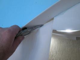 Aparar papel de parede nos arcos, encostas e piers. De que lado é melhor?