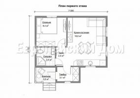 Retangular mnogoskatny 6x7 House é uma ótima opção para o verão