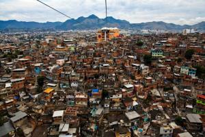 Características da construção de casas no Brasil. favela