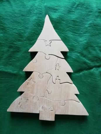 Puzzle "árvore de Natal", de bétula