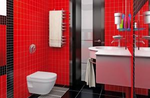 5-ka combinações elegantes de cores de materiais, móveis e acessórios para casa de banho. diz o designer