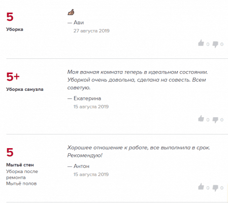 Comentários sobre como trabalhar com o site Profi.ru