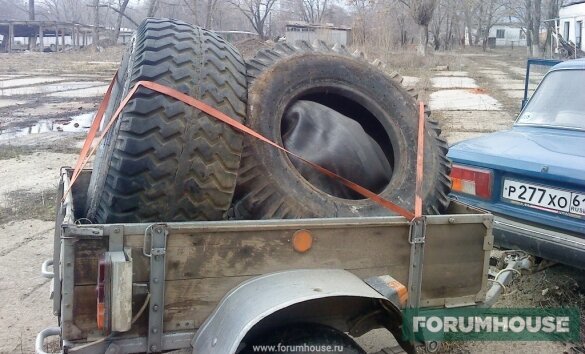  Baixar pneu pesado reboque pode-se, rolando-o em toda a linha.