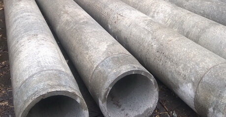 Figura 1: tubos de amianto-cimento sem perfuração. Os cortes podem ser realizadas de forma independente, ou para encontrar um análogo preparado com buracos