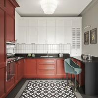 Como apenas uma cor pode mudar dramaticamente o interior. cozinha Photo em 3 variações