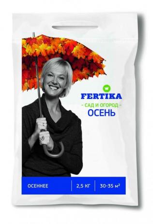 Fertikov (aka "Kemira Suite") para o jardim "Outono". Vamos dar uma olhada em sua composição (deslizar para a direita na foto)