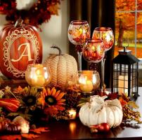 Decoração do outono para sua casa ou adicionar um pouco de cor para o interior. 4 idéias para seguir