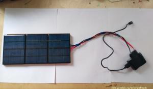 Recolha de carga a partir dos painéis solares