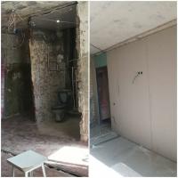 Corajosa decisão - tomada pelo corredor e casa de banho expandido, Fotos Antes / Depois